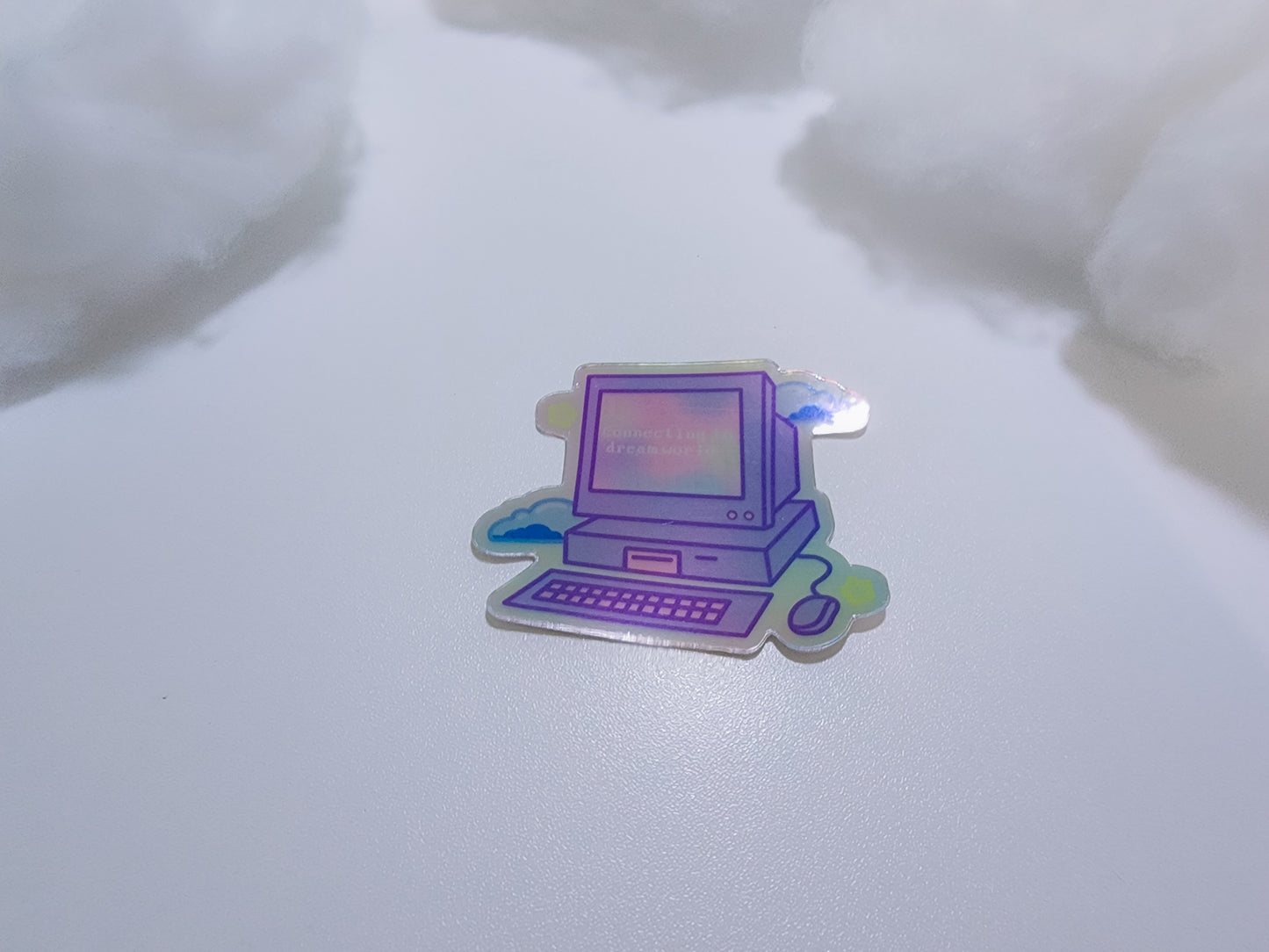 Digital Realm: Connecting to Dream World Die-Cut Sticker