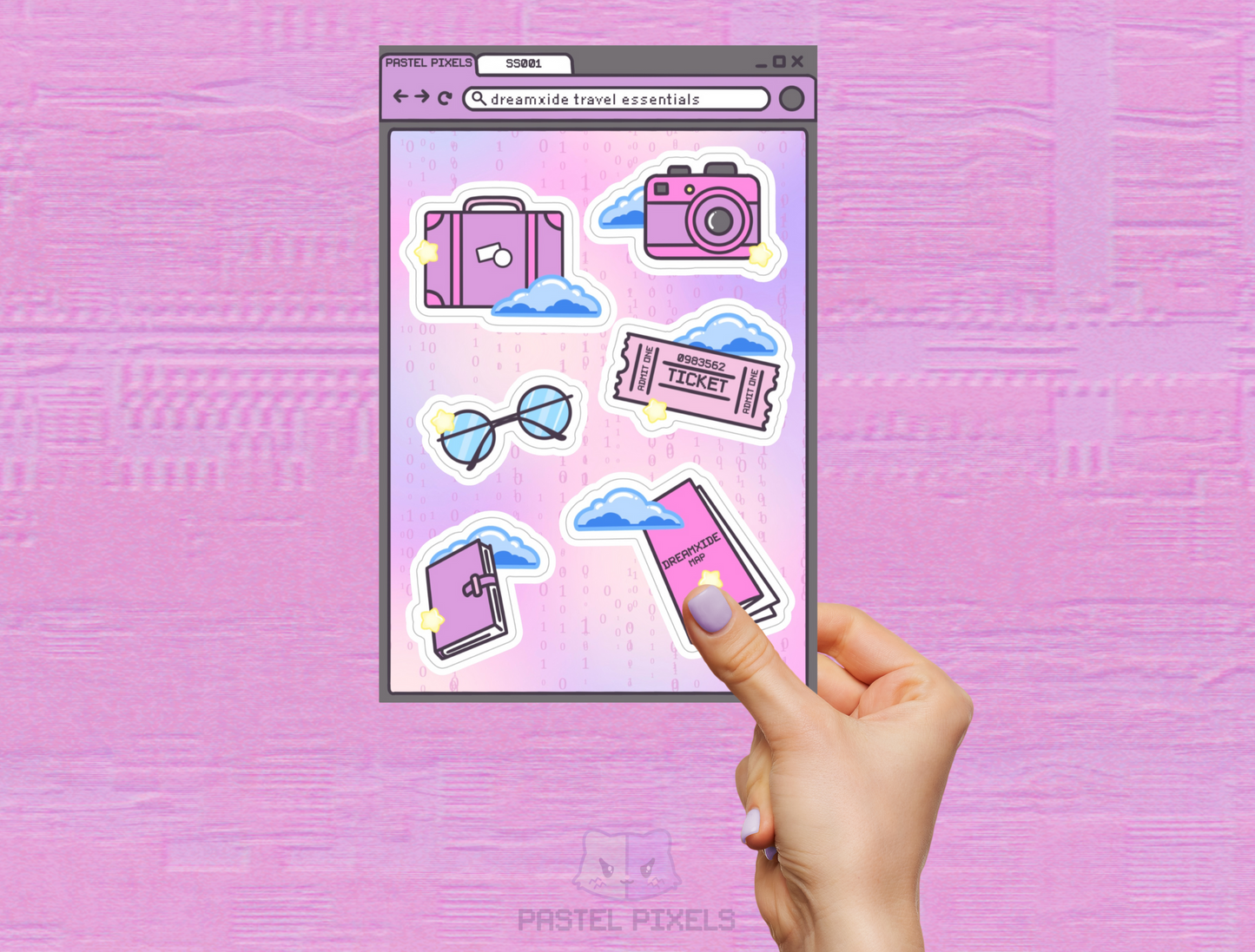 Dreamxide Travel Essentials Sticker Sheet
