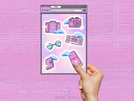 Dreamxide Travel Essentials Sticker Sheet