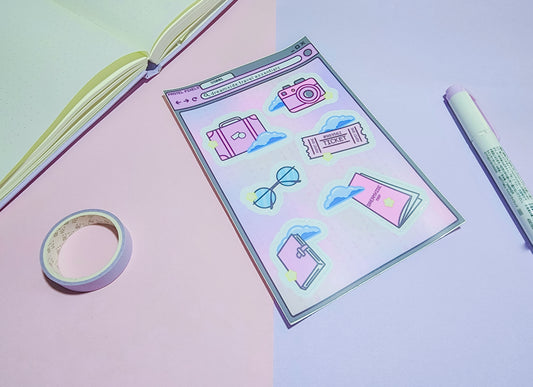 Dreamxide Travel Essentials Sticker Sheet