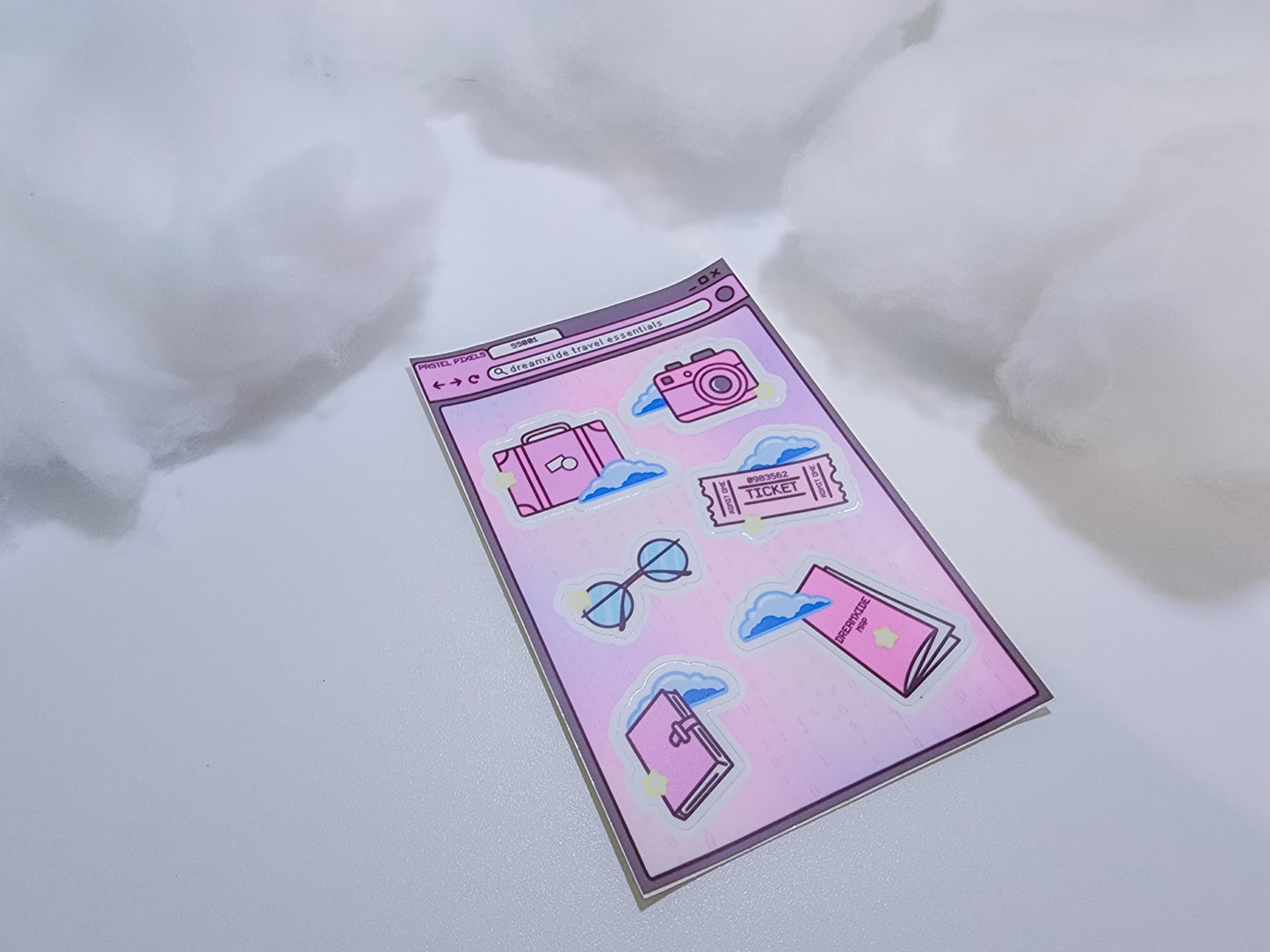 Dreamxide Travel Essentials Sticker Sheet